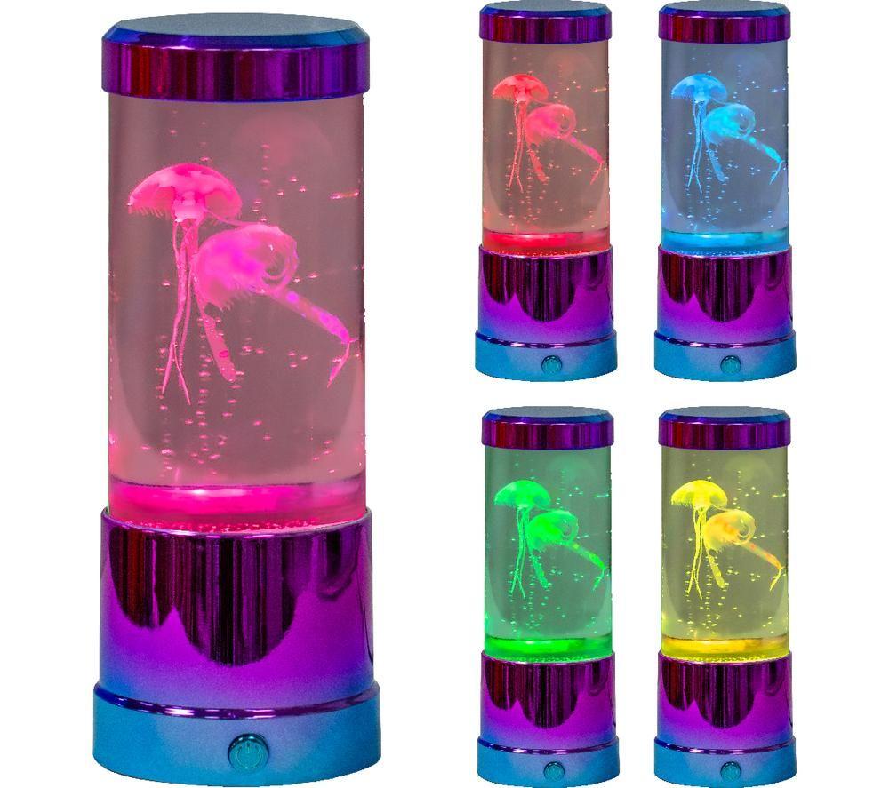 GLOBAL GIZMOS Jellyfish Water Bubble Lamp - Blue & Purple image number 5 of 5