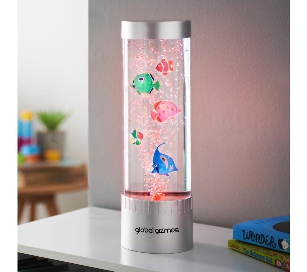 GLOBAL GIZMOS Fish Water Bubble Lamp - Silver image number 3 of 5