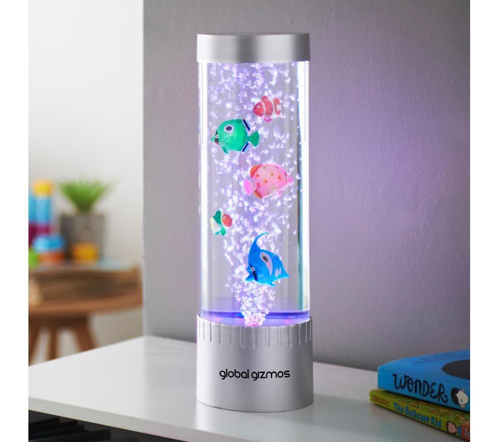 GLOBAL GIZMOS Fish Water Bubble Lamp - Silver image number 5 of 5
