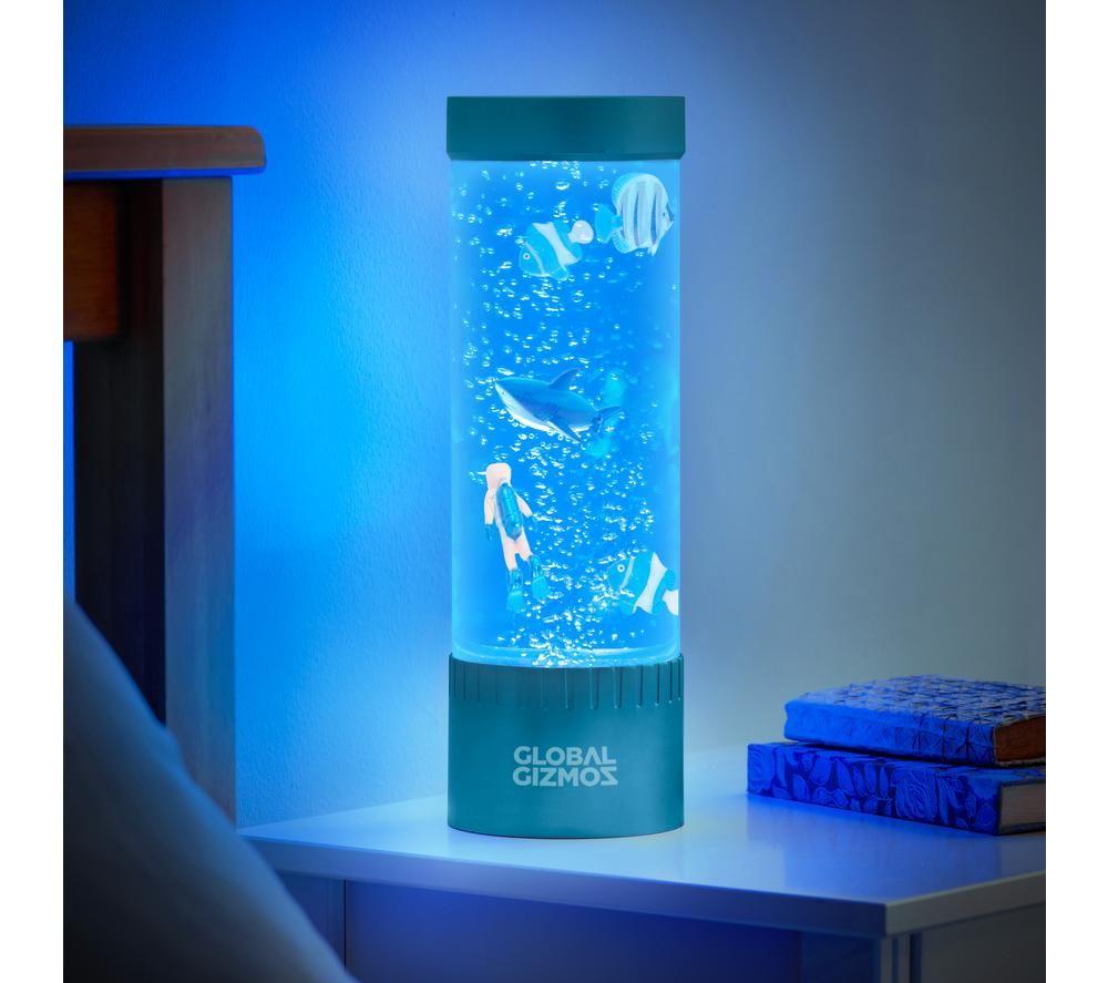 GLOBAL GIZMOS Scuba Diver Bubble Lamp - Metallic Blue image number 2 of 8