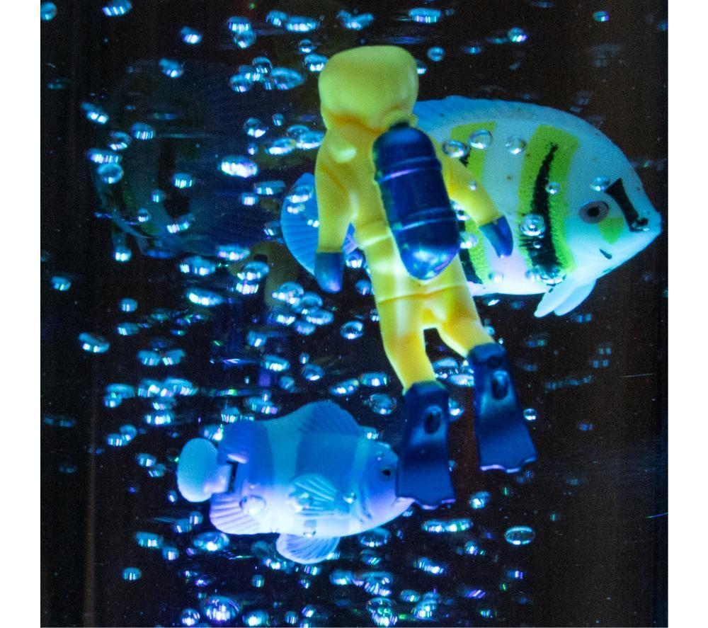 GLOBAL GIZMOS Scuba Diver Bubble Lamp - Metallic Blue image number 6 of 8