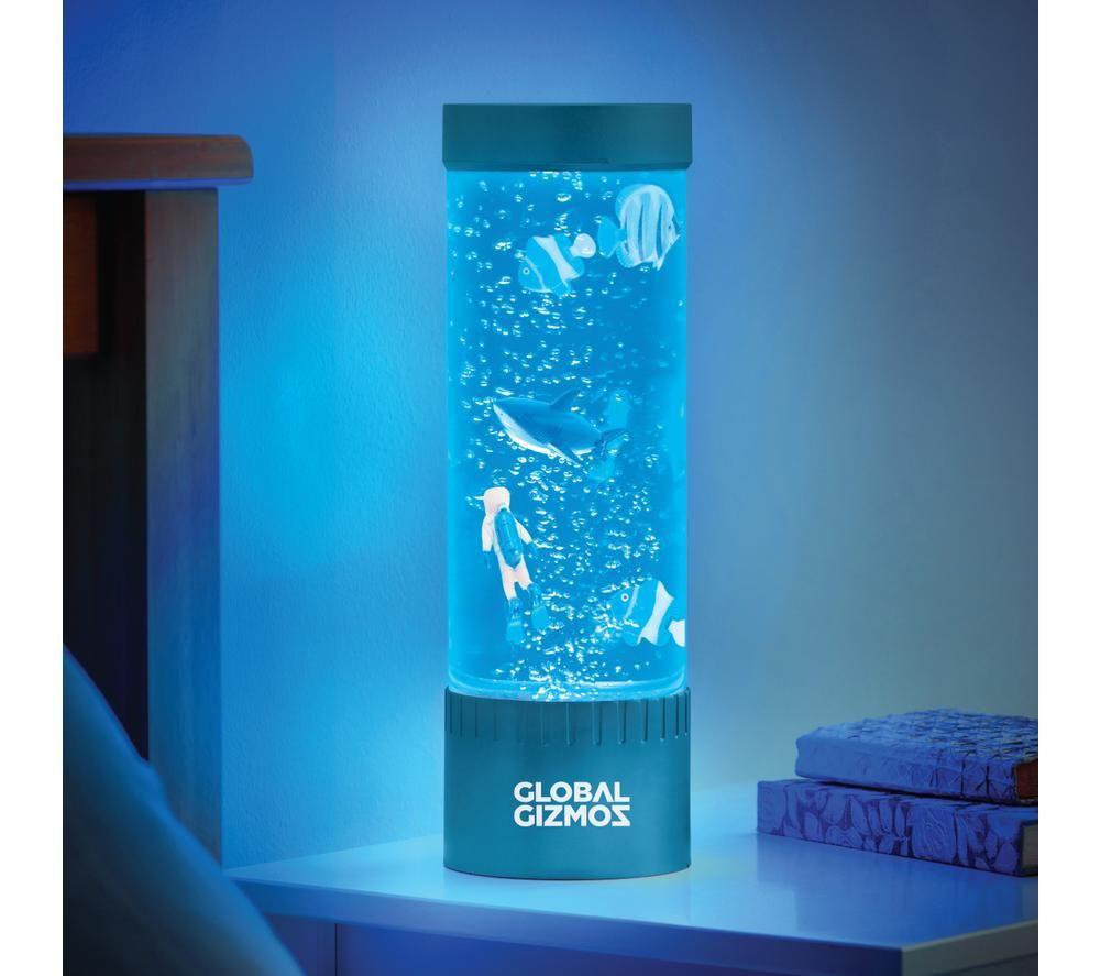 GLOBAL GIZMOS Scuba Diver Bubble Lamp - Metallic Blue image number 7 of 8