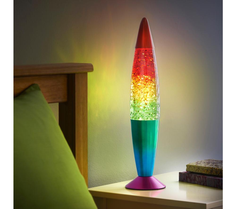 GLOBAL GIZMOS 48639 16" Glitter Lamp - Rainbow image number 2 of 3
