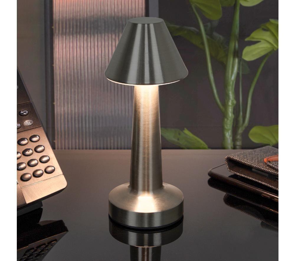 GLOBAL GIZMOS 66369 Rechargeable LED Table Lamp - Brass Effect image number 2 of 4