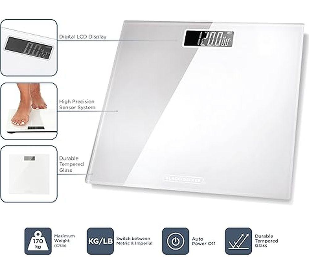BLACK + DECKER 61199 Digital Bathroom Scale - White image number 2 of 3