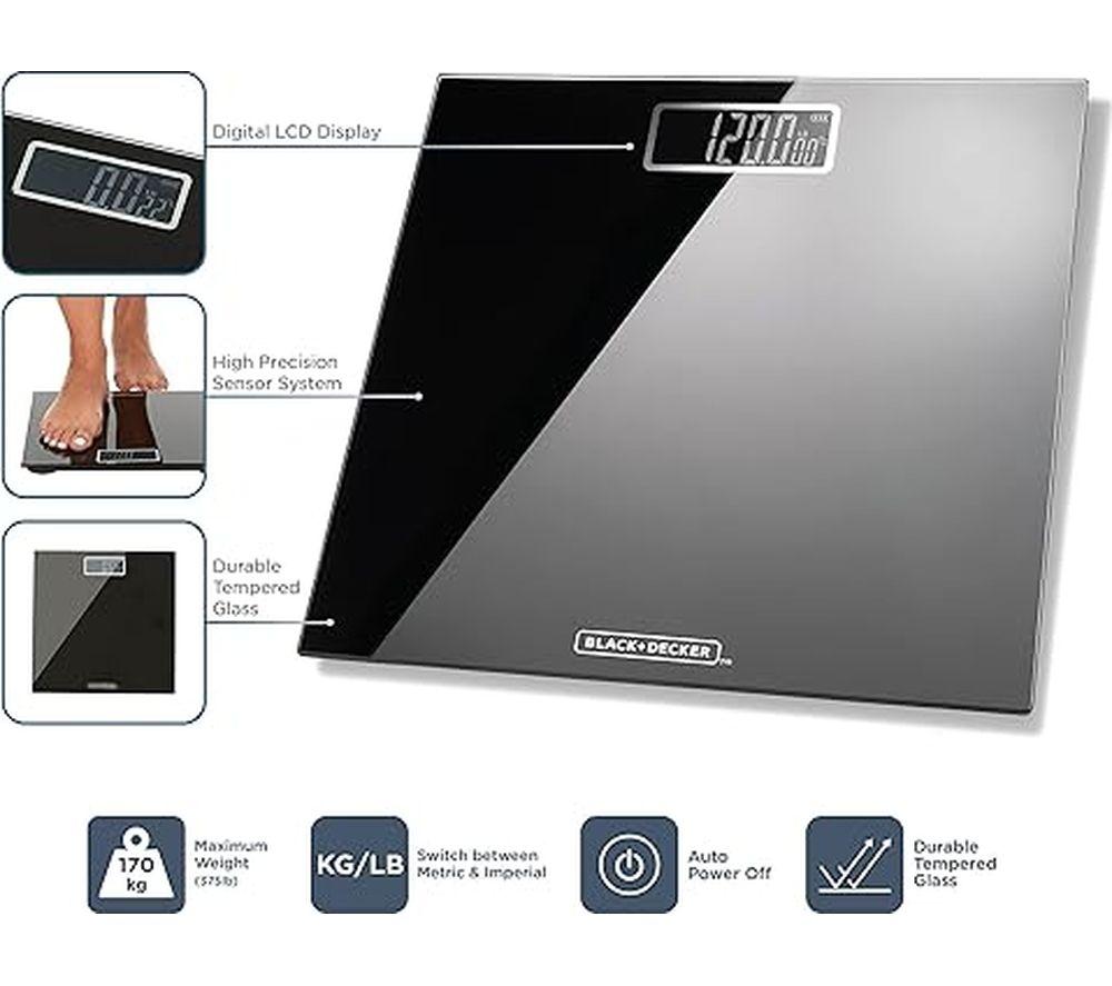 BLACK + DECKER 61219 Digital Bathroom Scale - Black image number 3 of 3