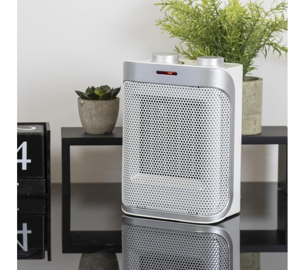 SPEAR & JACKSON 38355 Hot & Cool Ceramic Fan Heater - White & Silver image number 2 of 3