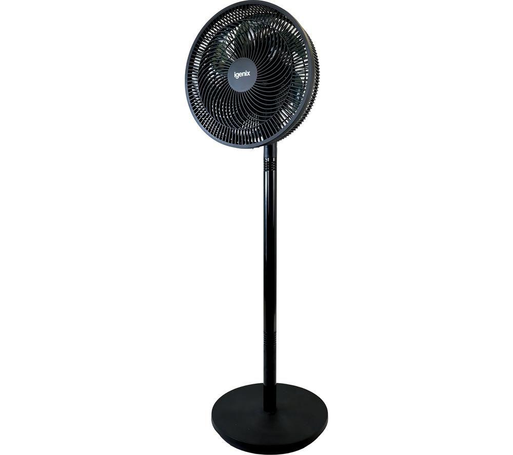 IGENIX IGFP012B 12" Pedestal Fan - Black image number 4 of 5