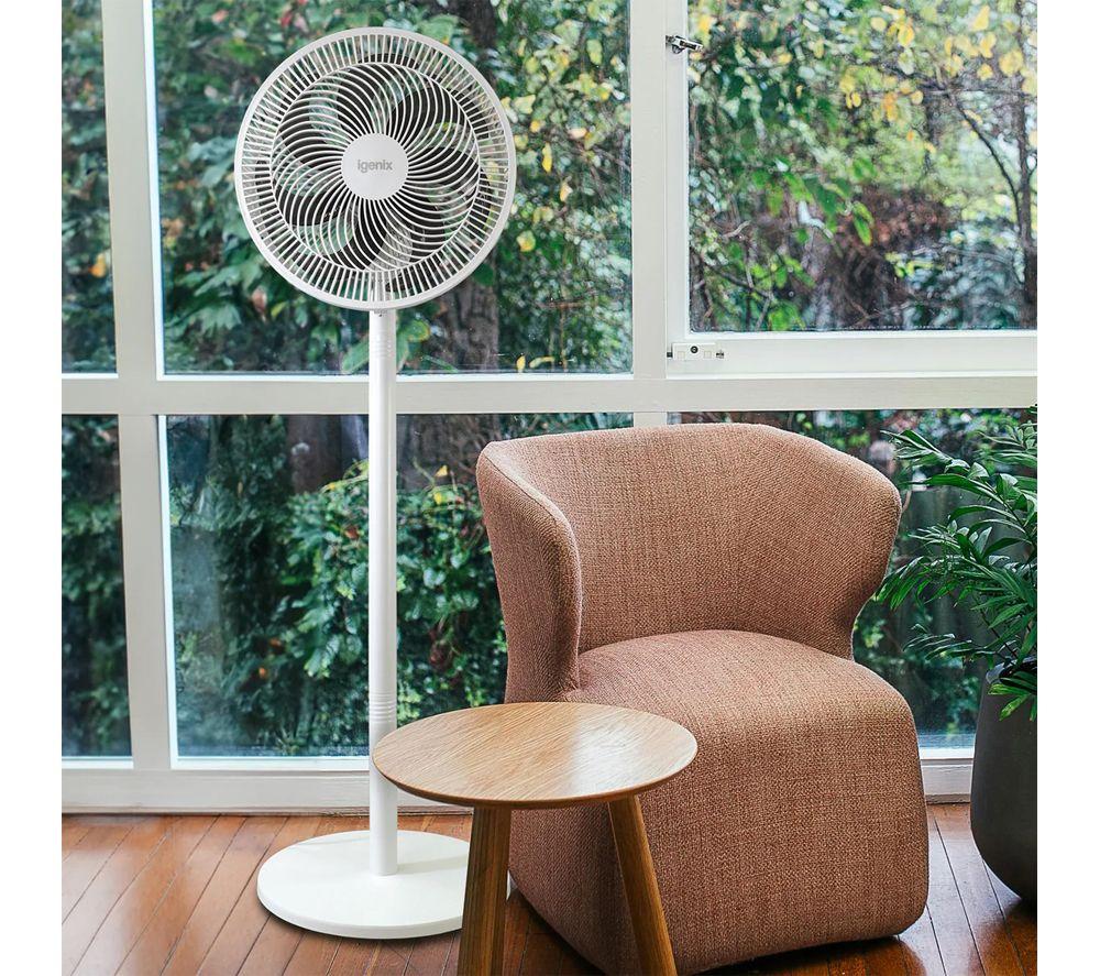 IGENIX IGFP012W 12" Pedestal Fan - White image number 4 of 4