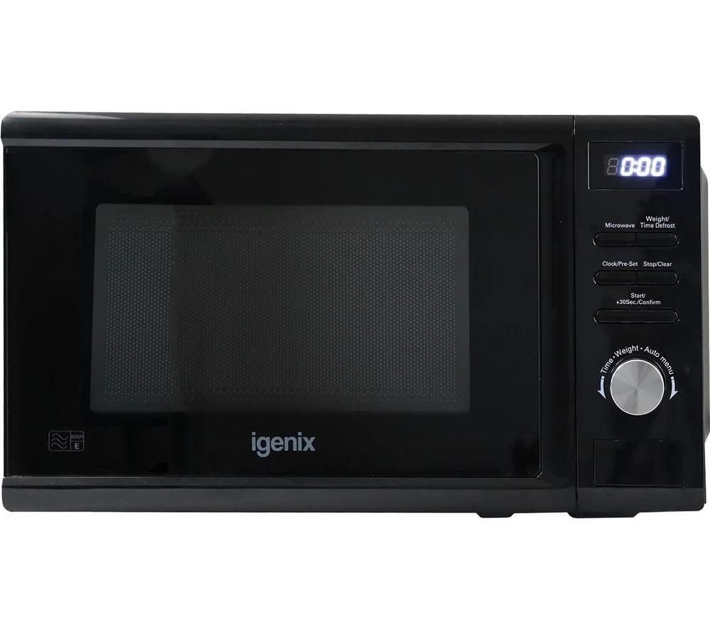 IGENIX IGMD0820B Compact Solo Microwave - Black, Black