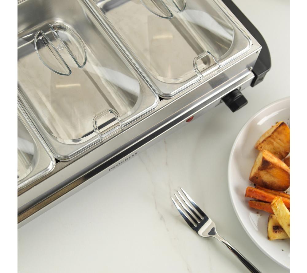 PROGRESS EK3664P Electric Warming Plate & Buffet Server - Silver image number 3 of 7