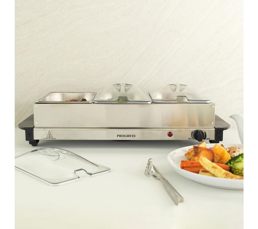 PROGRESS EK3664P Electric Warming Plate & Buffet Server - Silver image number 5 of 7