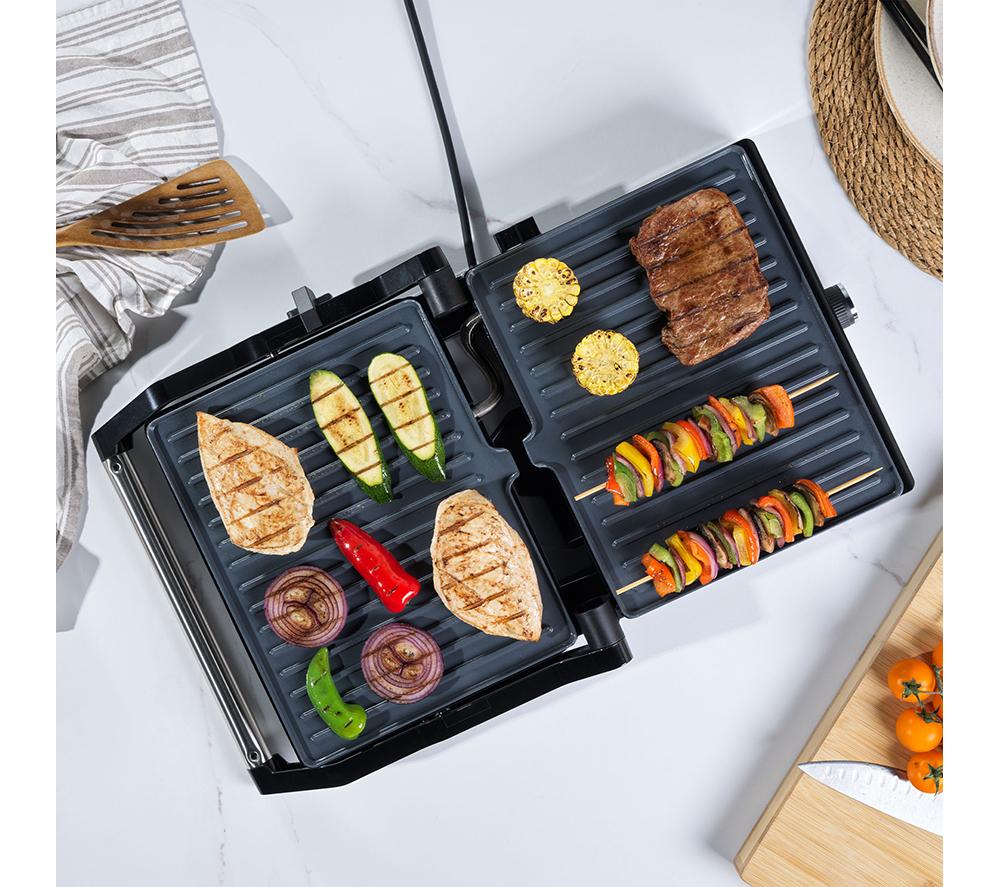 SALTER Megastone EK5857SSC Health Panini Press & Grill - Silver image number 2 of 7