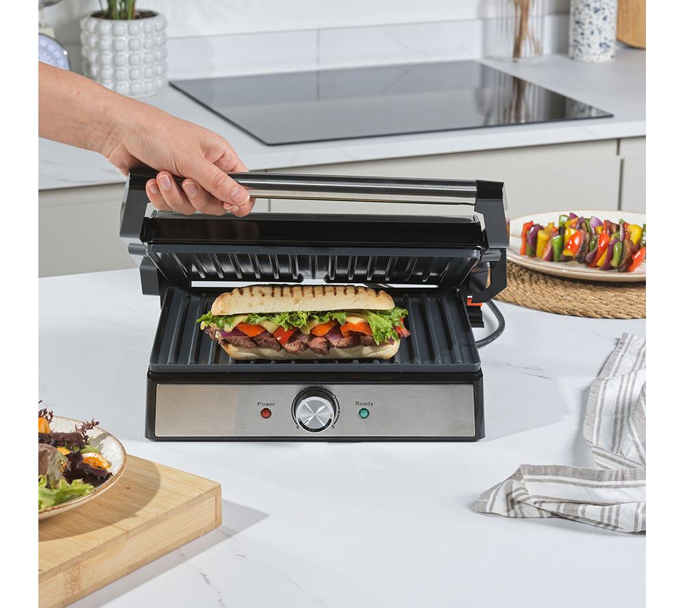 SALTER Megastone EK5857SSC Health Panini Press & Grill - Silver image number 3 of 7