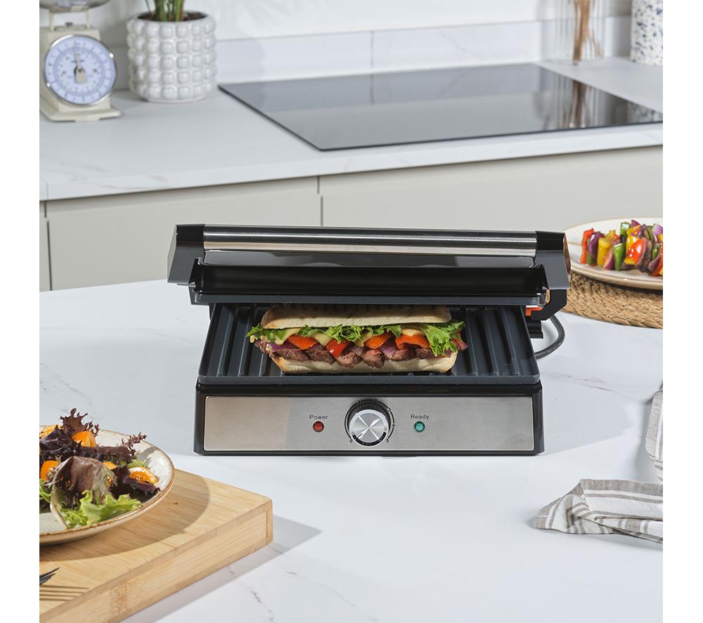 SALTER Megastone EK5857SSC Health Panini Press & Grill - Silver image number 6 of 7