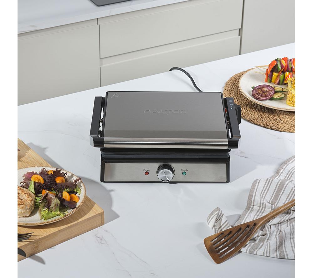 SALTER Megastone EK5857SSC Health Panini Press & Grill - Silver image number 7 of 7