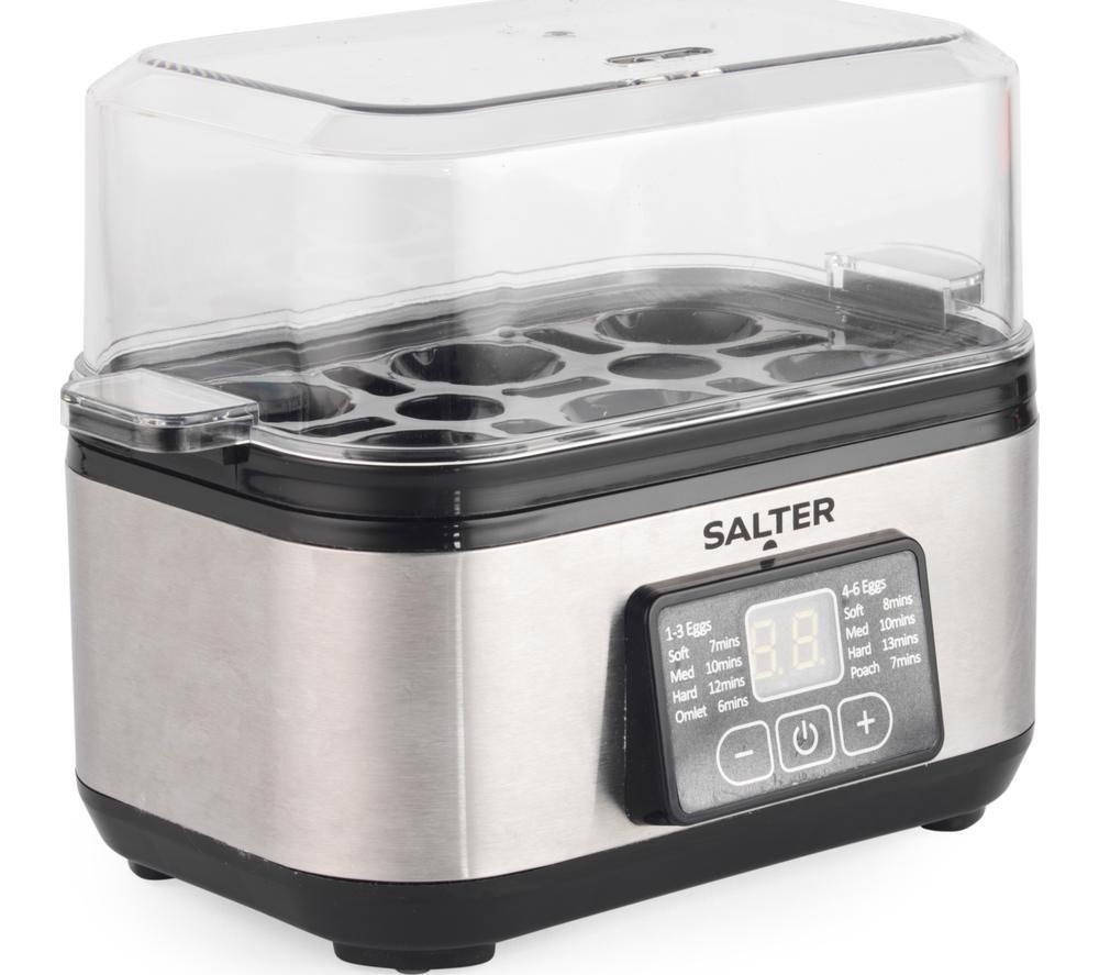SALTER EK6153 3-In-1 Digital Egg Cooker - Black & Stainless Steel image number 2 of 3