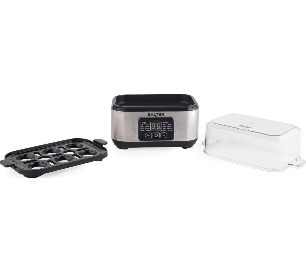 SALTER EK6153 3-In-1 Digital Egg Cooker - Black & Stainless Steel image number 3 of 3