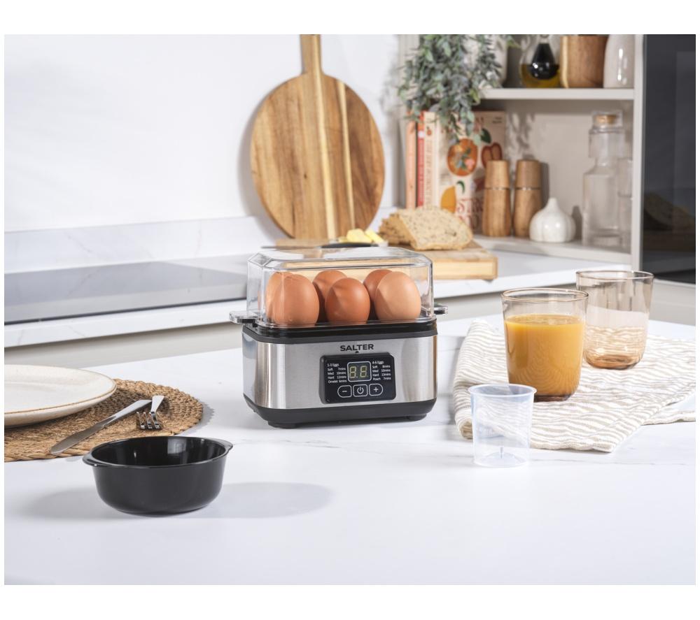 SALTER EK6153 3-In-1 Digital Egg Cooker - Black & Stainless Steel image number 6 of 7