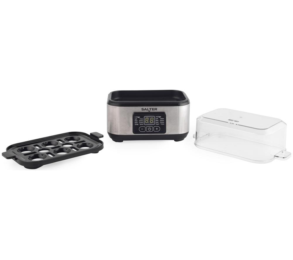 SALTER EK6153 3-In-1 Digital Egg Cooker - Black & Stainless Steel image number 7 of 7