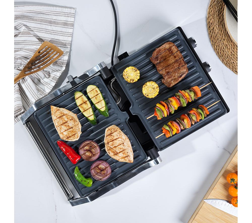 Buy SALTER EK6234 Panini Press Grill Silver Currys