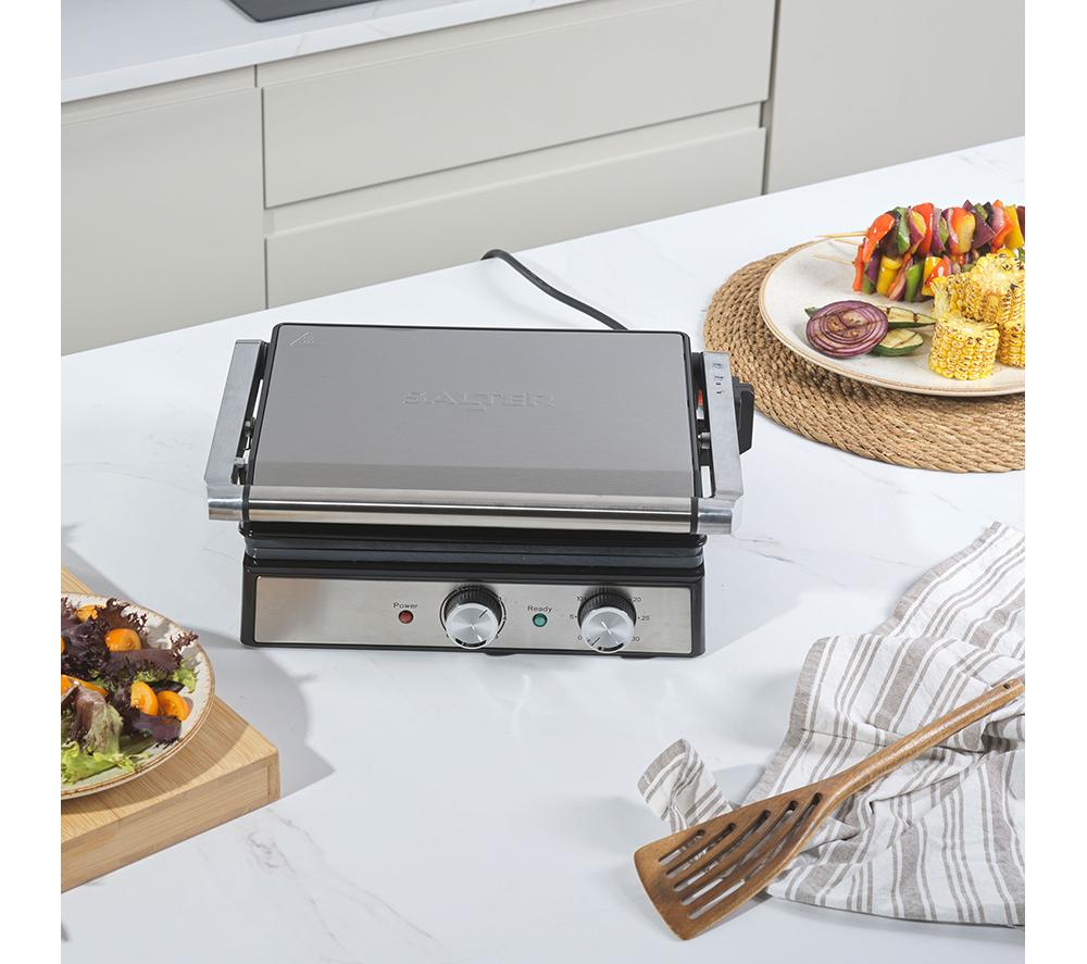 Buy SALTER EK6234 Panini Press Grill Silver Currys
