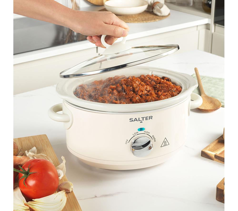 SALTER EK6249CRM Retro Slow Cooker - Cream image number 3 of 6