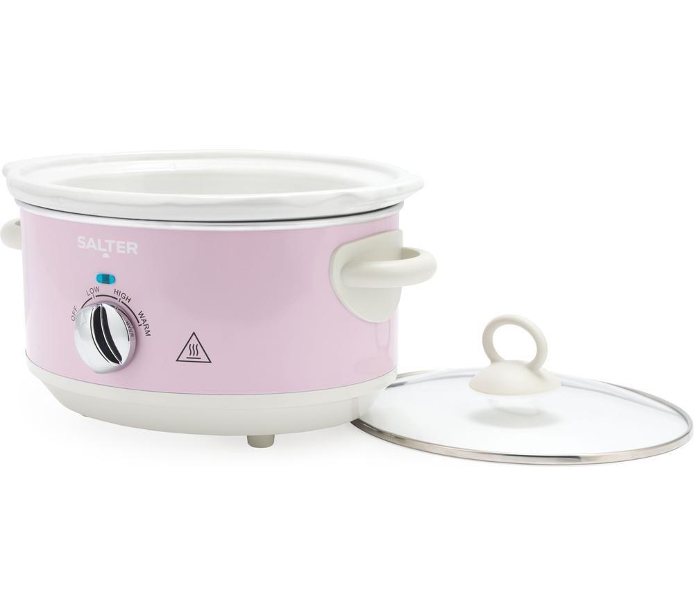 SALTER Retro EK6249PNK Slow Cooker - Pink image number 3 of 6