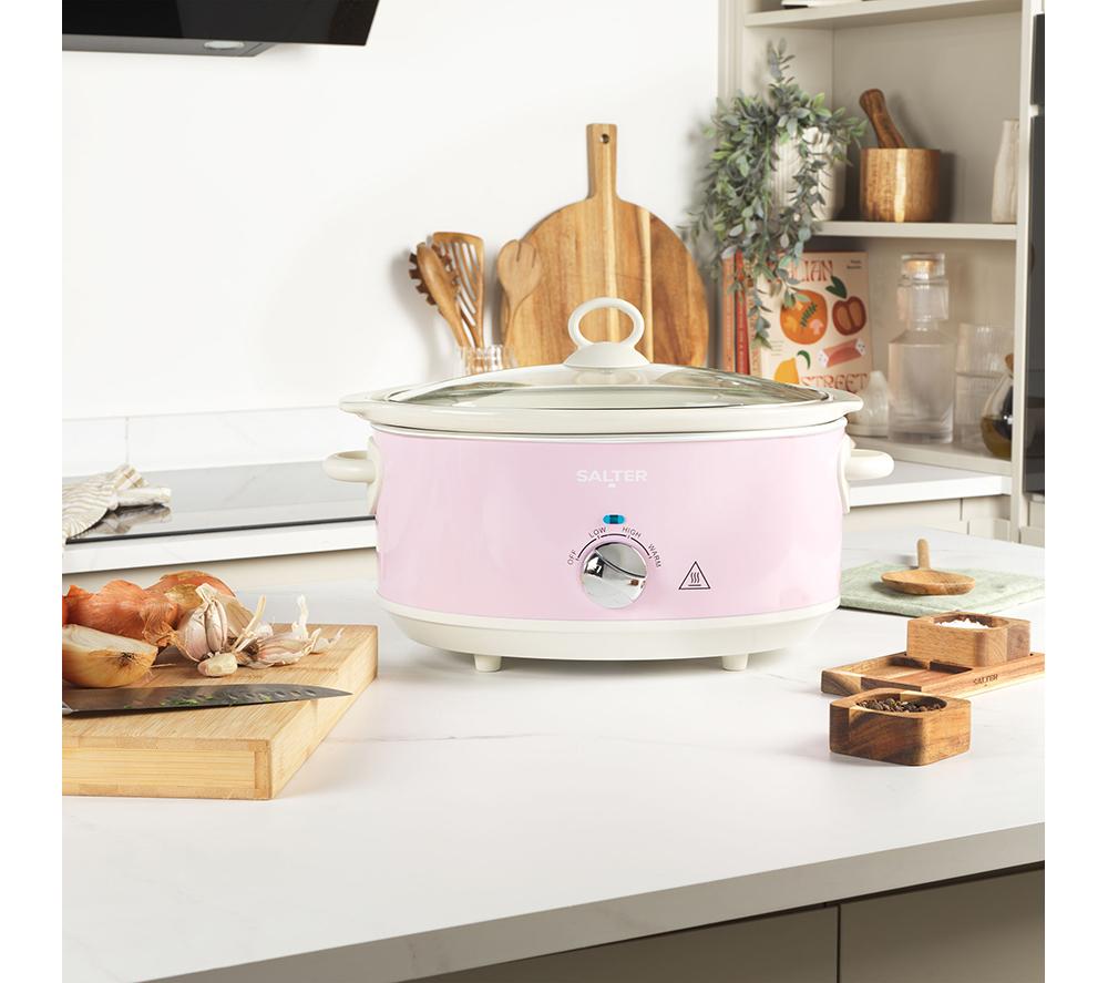 SALTER Retro Slow Cooker - Pink image number 2 of 6