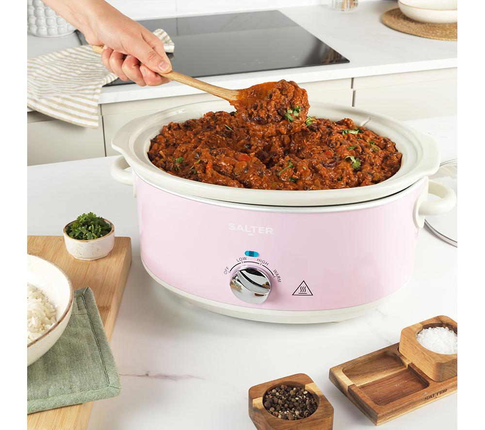 SALTER Retro Slow Cooker - Pink image number 3 of 6