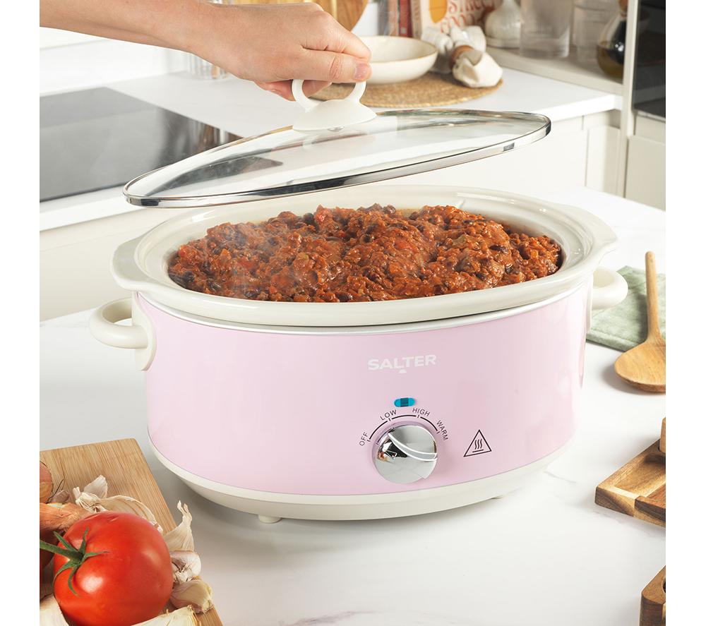 SALTER Retro Slow Cooker - Pink image number 4 of 6