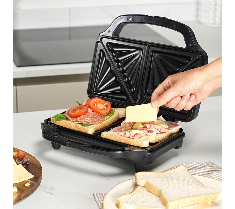SALTER Kuro EK6344MBLK Sandwich Toaster - Black image number 2 of 6