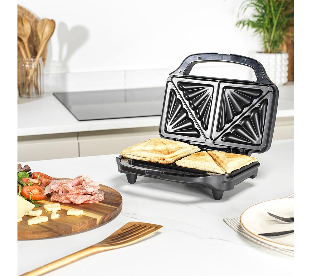 SALTER Kuro EK6344MBLK Sandwich Toaster - Black image number 4 of 6