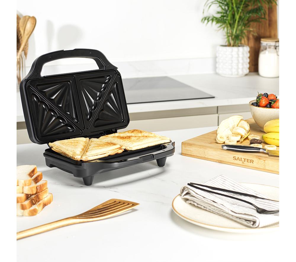 SALTER Kuro EK6344MBLK Sandwich Toaster - Black image number 5 of 6