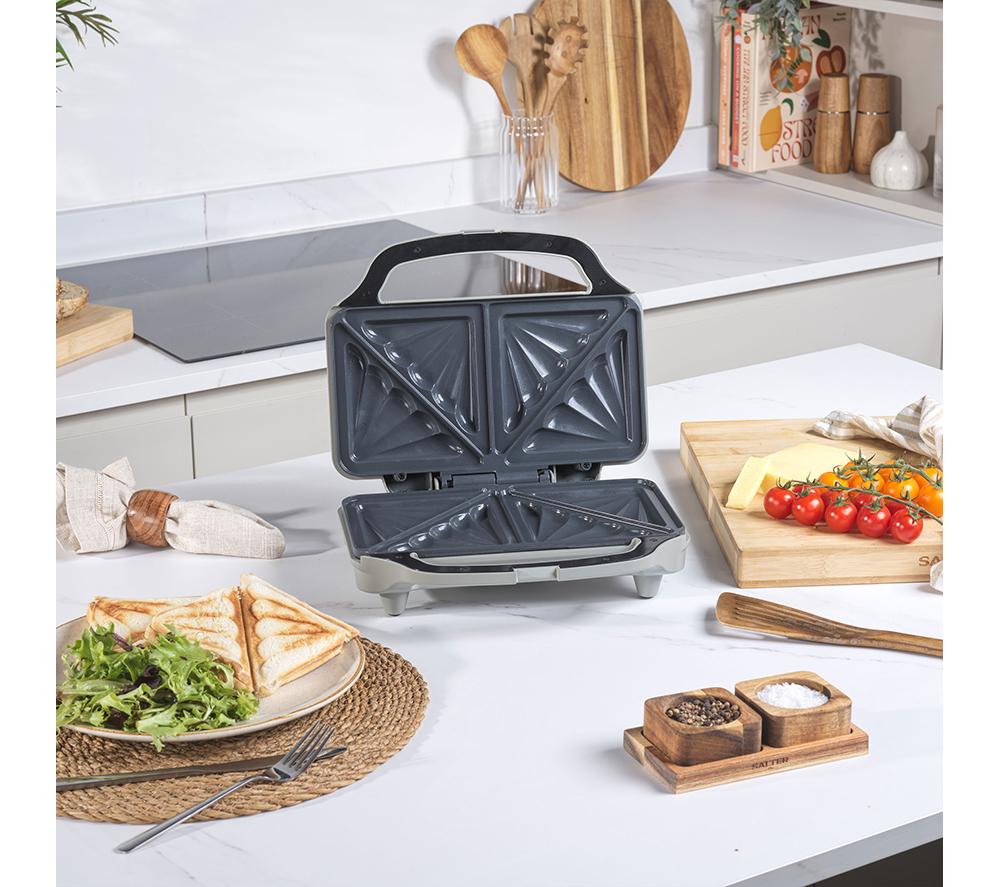 SALTER Aspen EK6344MMS Sandwich Toaster - Silver image number 3 of 6