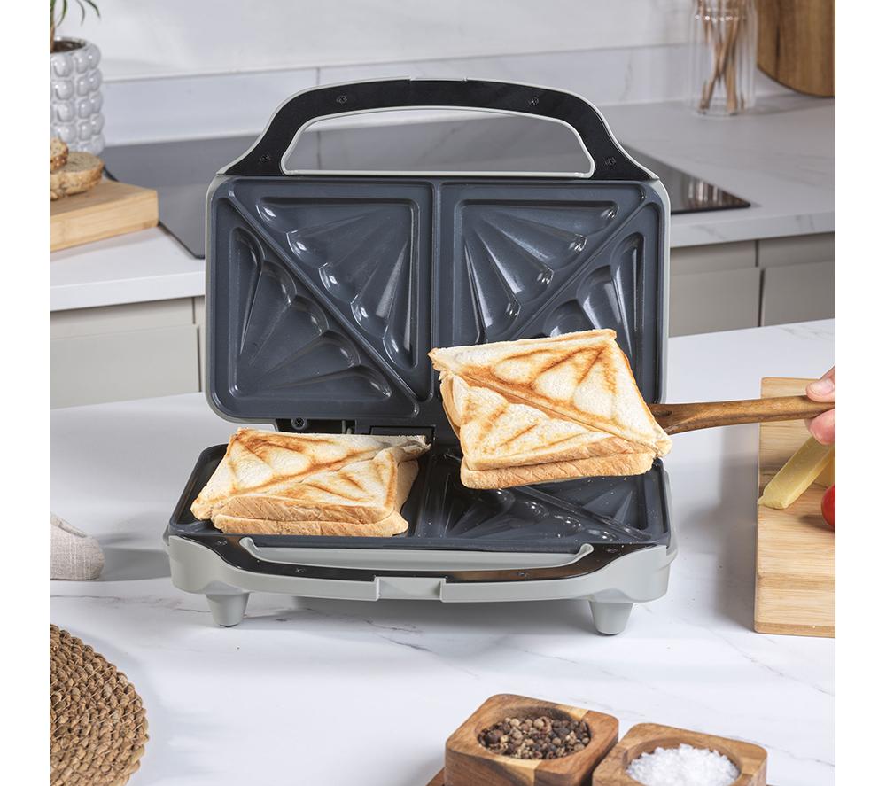 SALTER Aspen EK6344MMS Sandwich Toaster - Silver image number 5 of 6