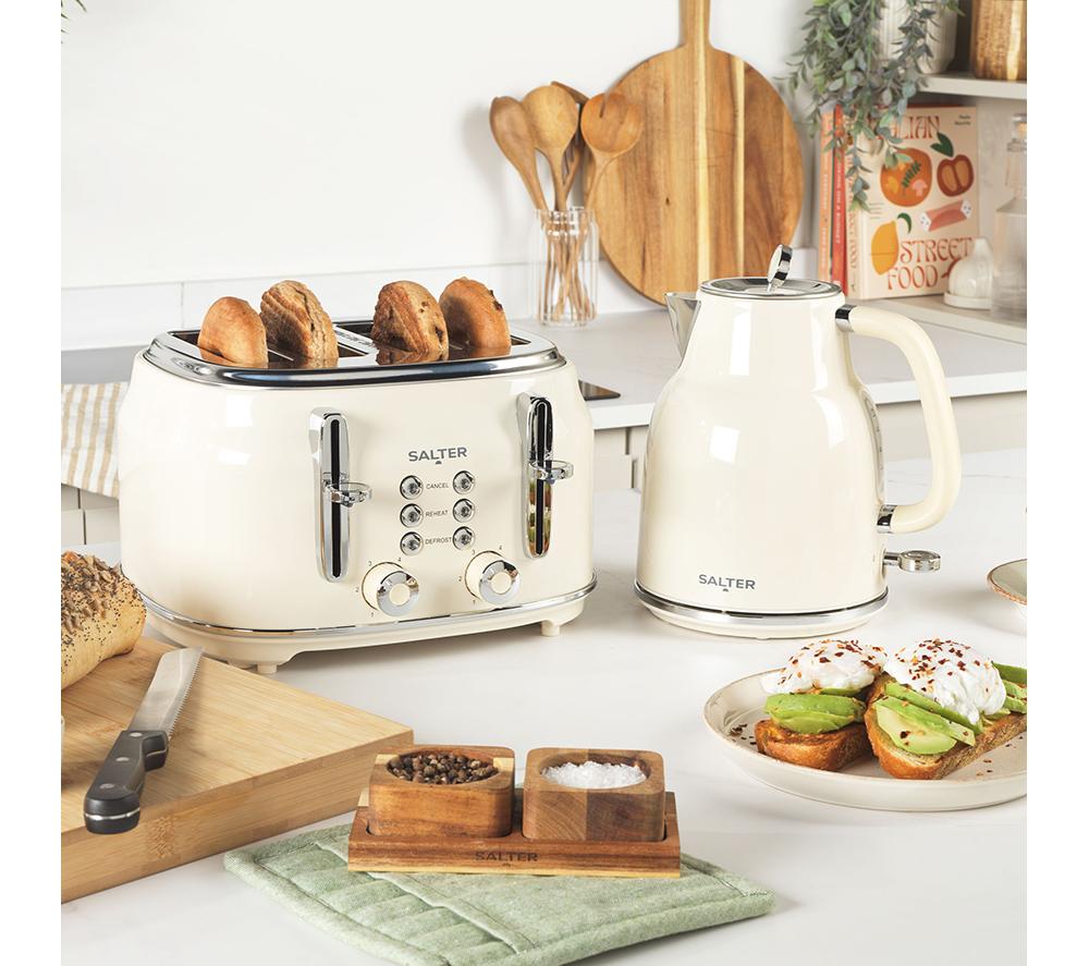 SALTER Retro EK5739CRM 4-Slice Toaster - Cream image number 2 of 6