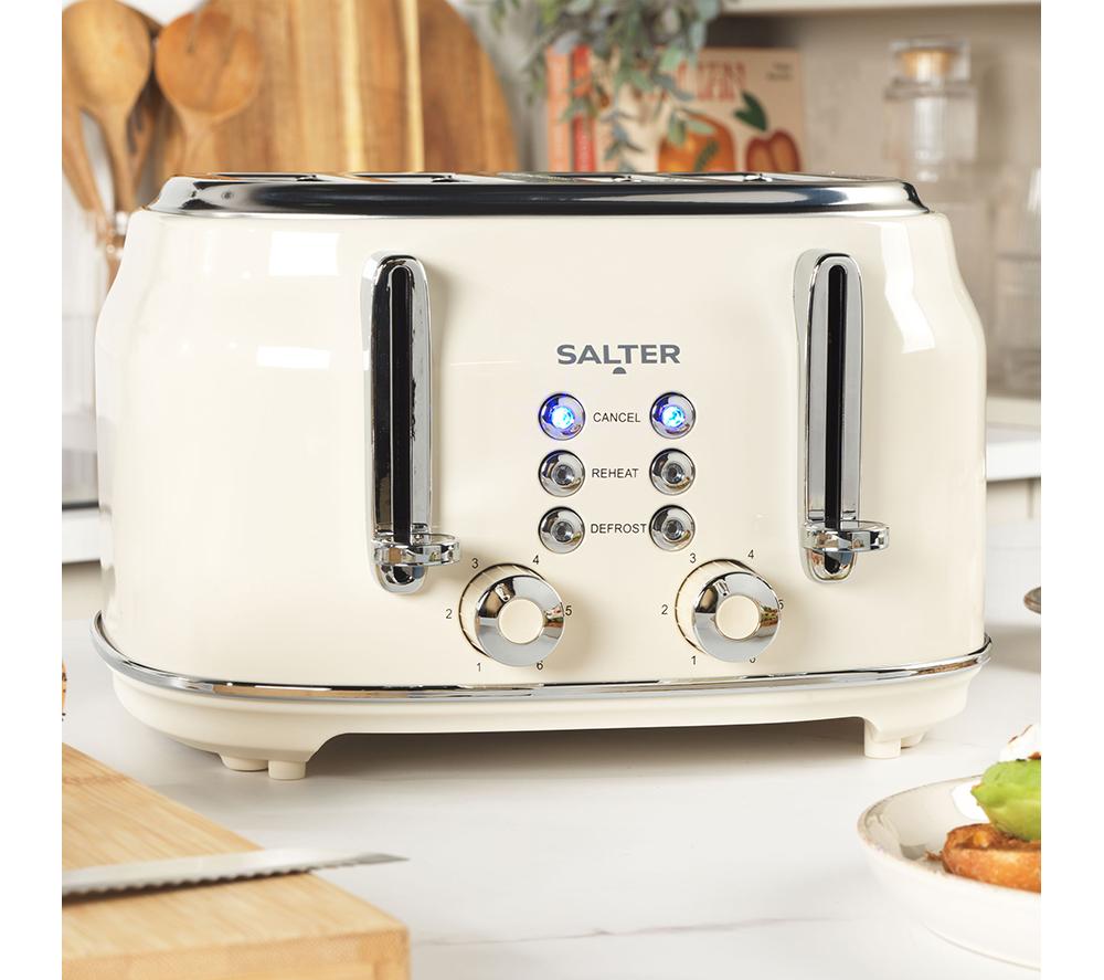 SALTER Retro EK5739CRM 4-Slice Toaster - Cream image number 5 of 6