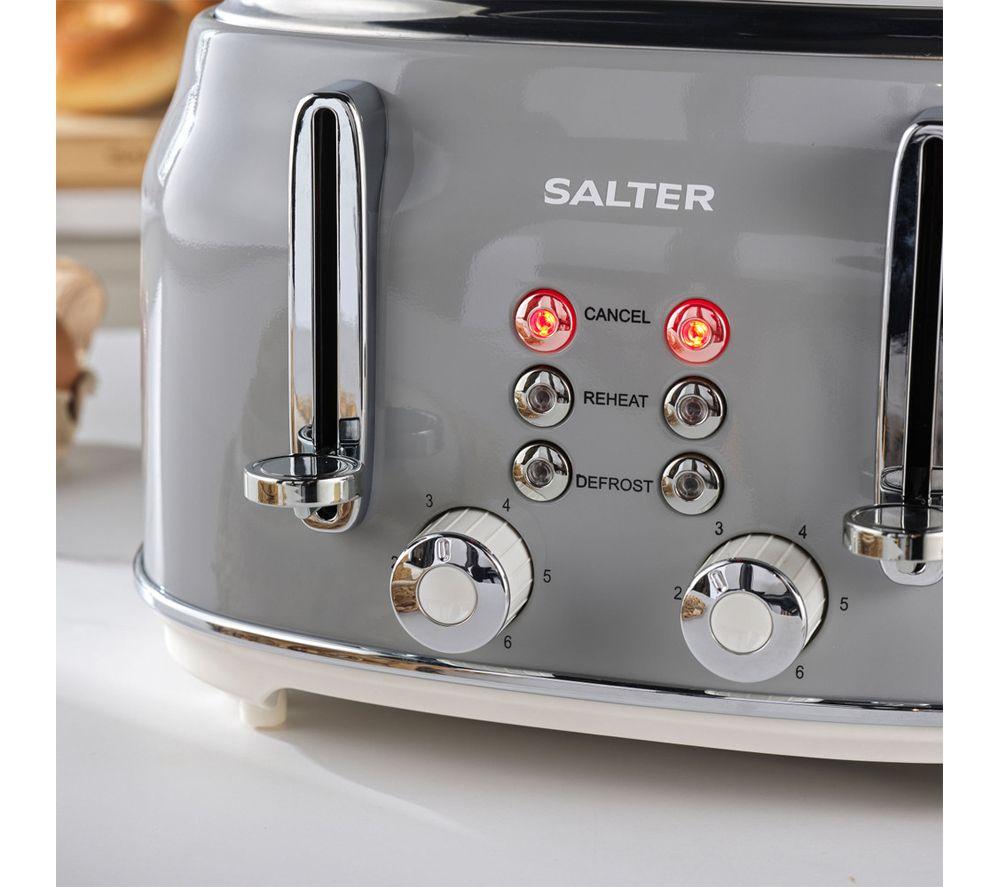 Buy SALTER COMBO 9191 Retro Jug Kettle and 4 Slice Toaster Bundle Grey Currys