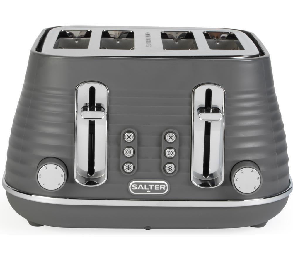 Salter Ek5743gry 4-Slice Toaster - Grey, Silver/Grey