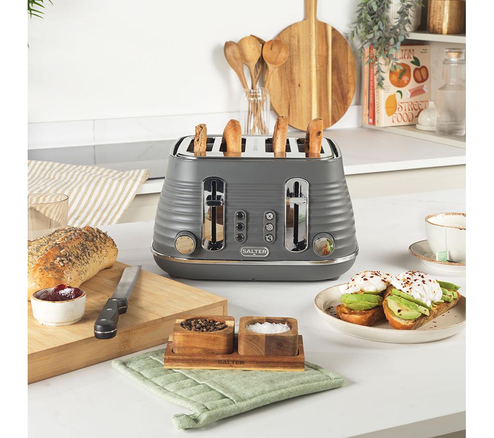 SALTER EK5743GRY 4-Slice Toaster - Grey image number 4 of 6