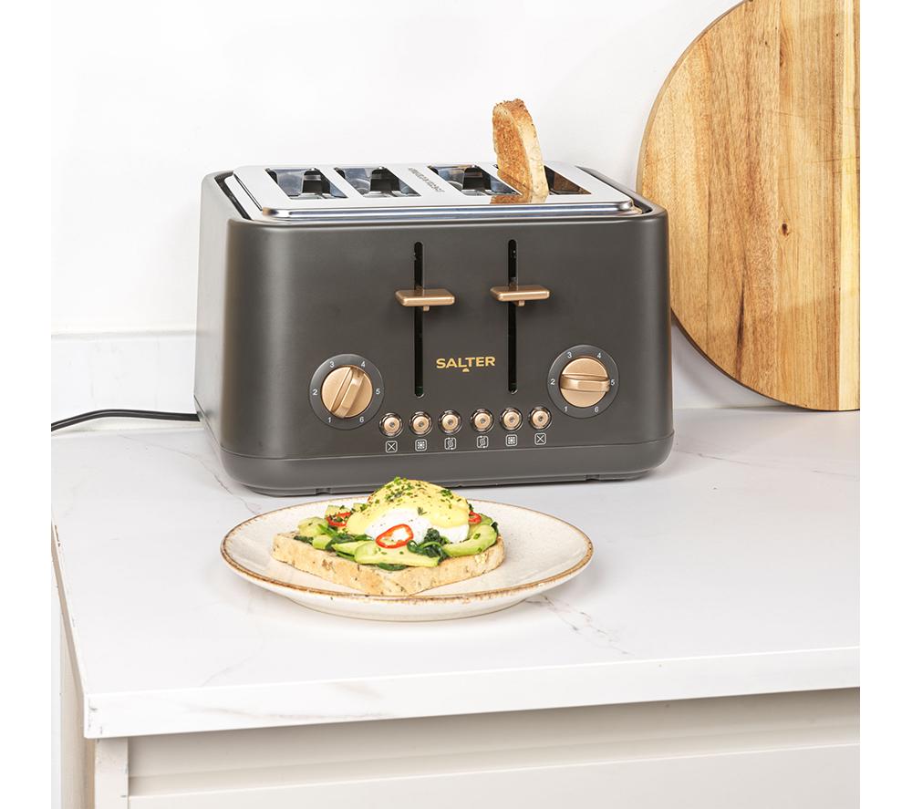 SALTER Pebble EK5823CB 4-Slice Toaster - Charcoal image number 3 of 6