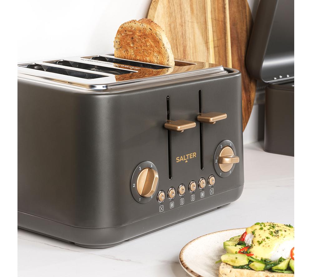 SALTER Pebble EK5823CB 4-Slice Toaster - Charcoal image number 4 of 6