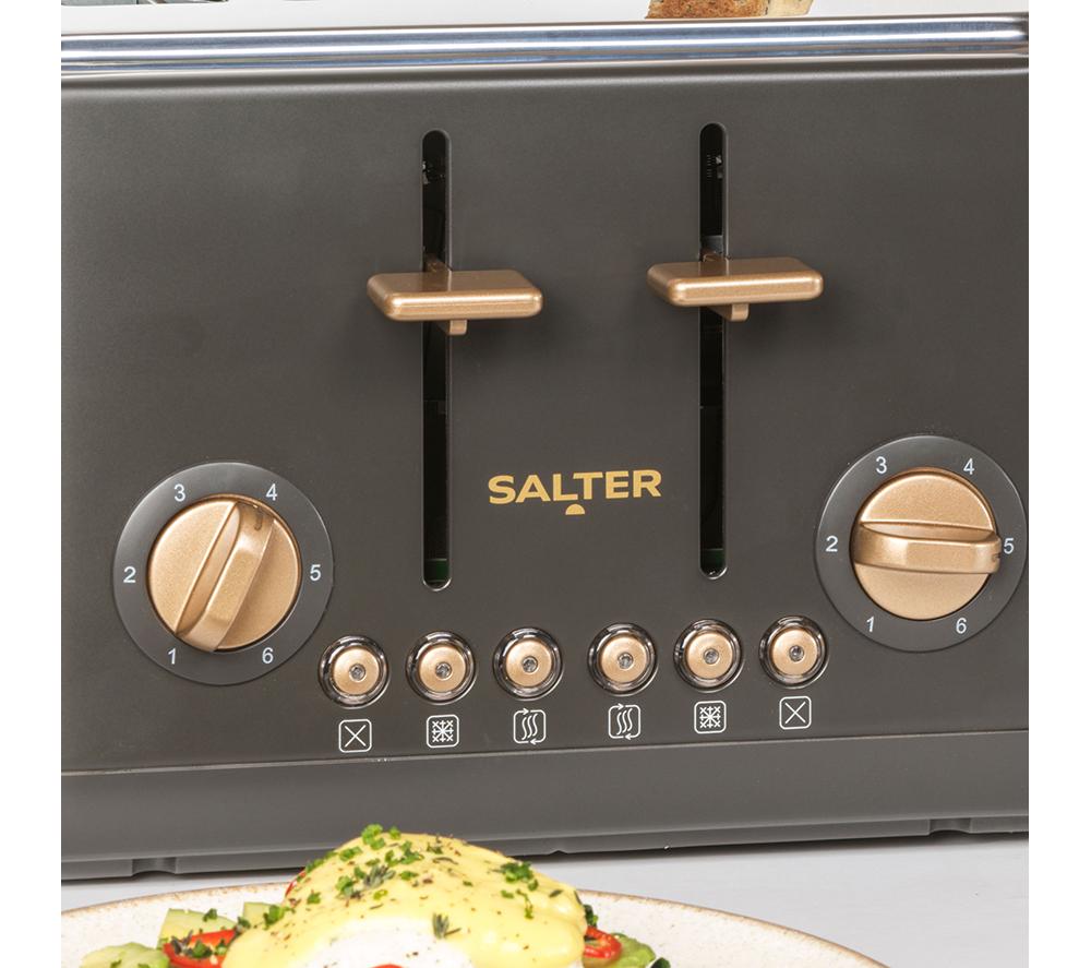 SALTER Pebble EK5823CB 4-Slice Toaster - Charcoal image number 5 of 6