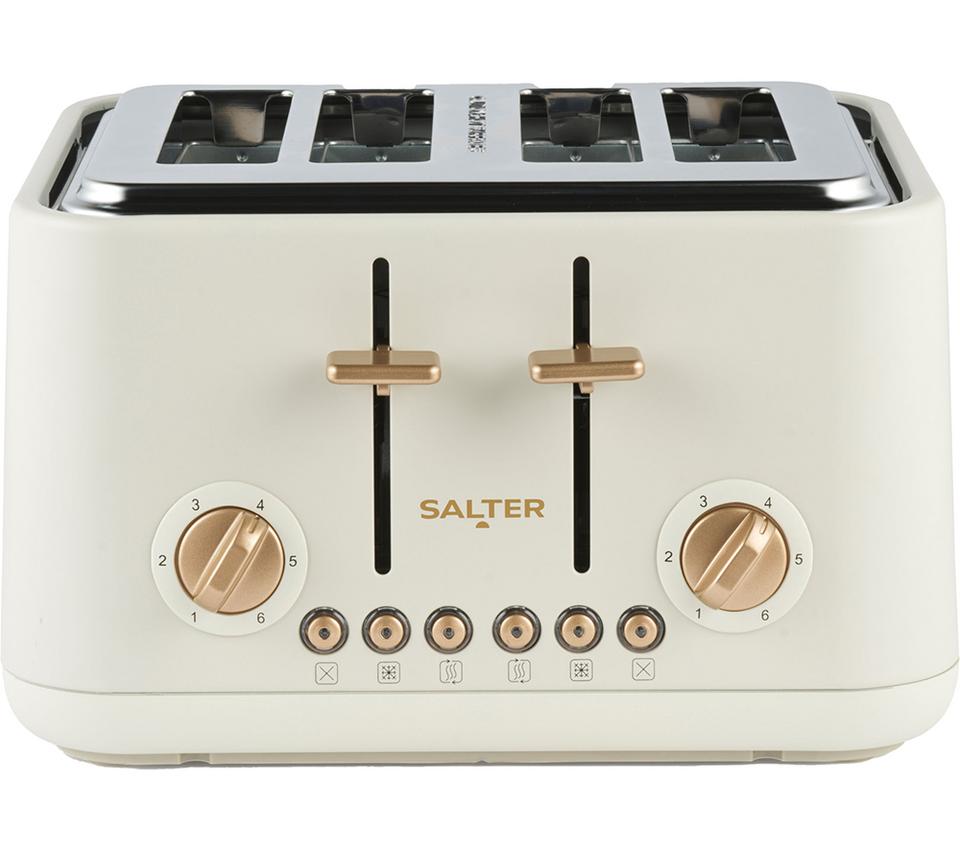 SALTER Pebble EK5823OB 4-Slice Toaster - Stone