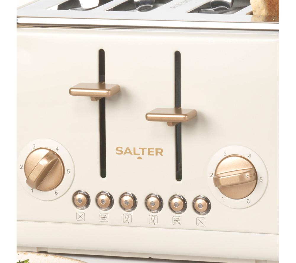 SALTER Pebble EK5823OB 4-Slice Toaster - Stone image number 5 of 6