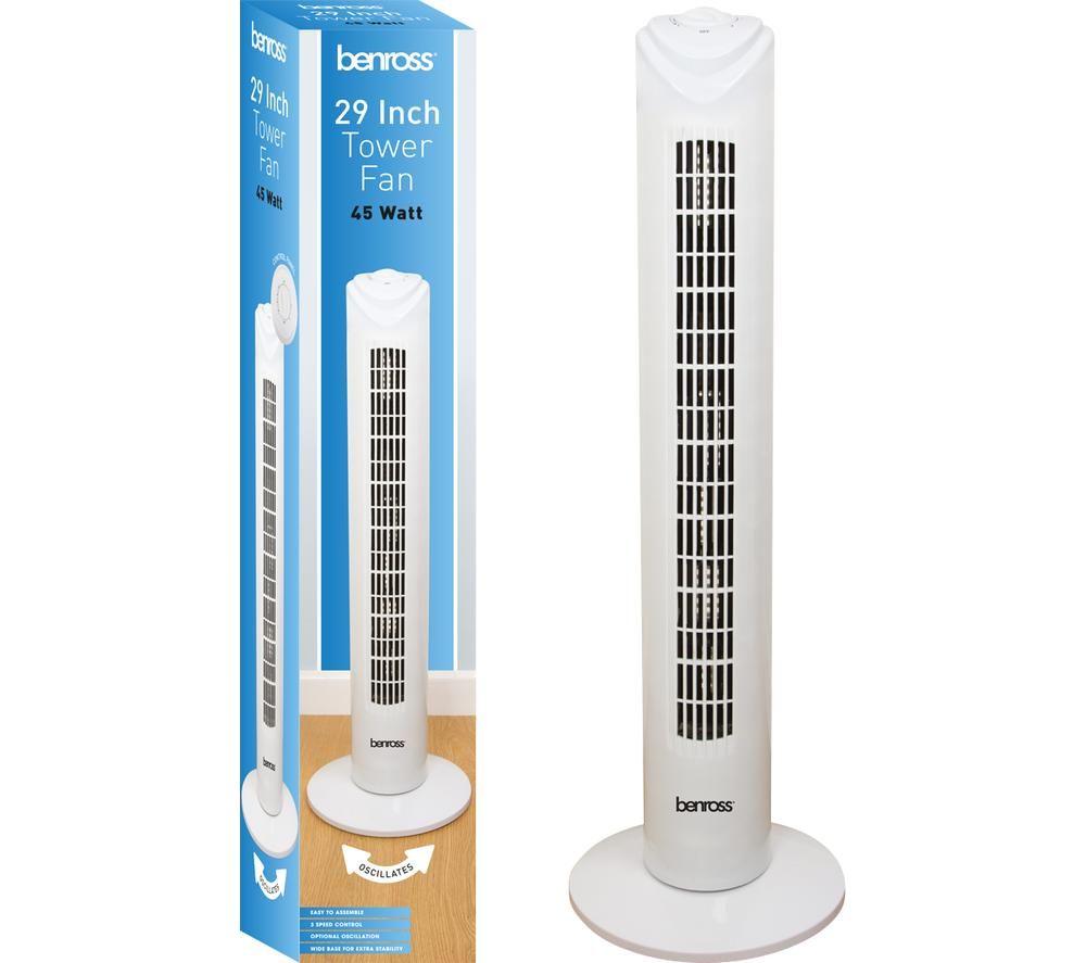 BENROSS 43940 Portable 29" Tower Fan - White image number 2 of 3