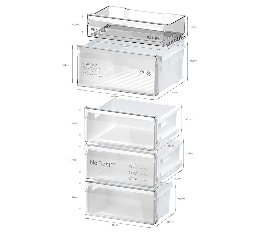 BOSCH Series 4 KGN392LBFG 70/30 Fridge Freezer - Inox image number 9 of 11
