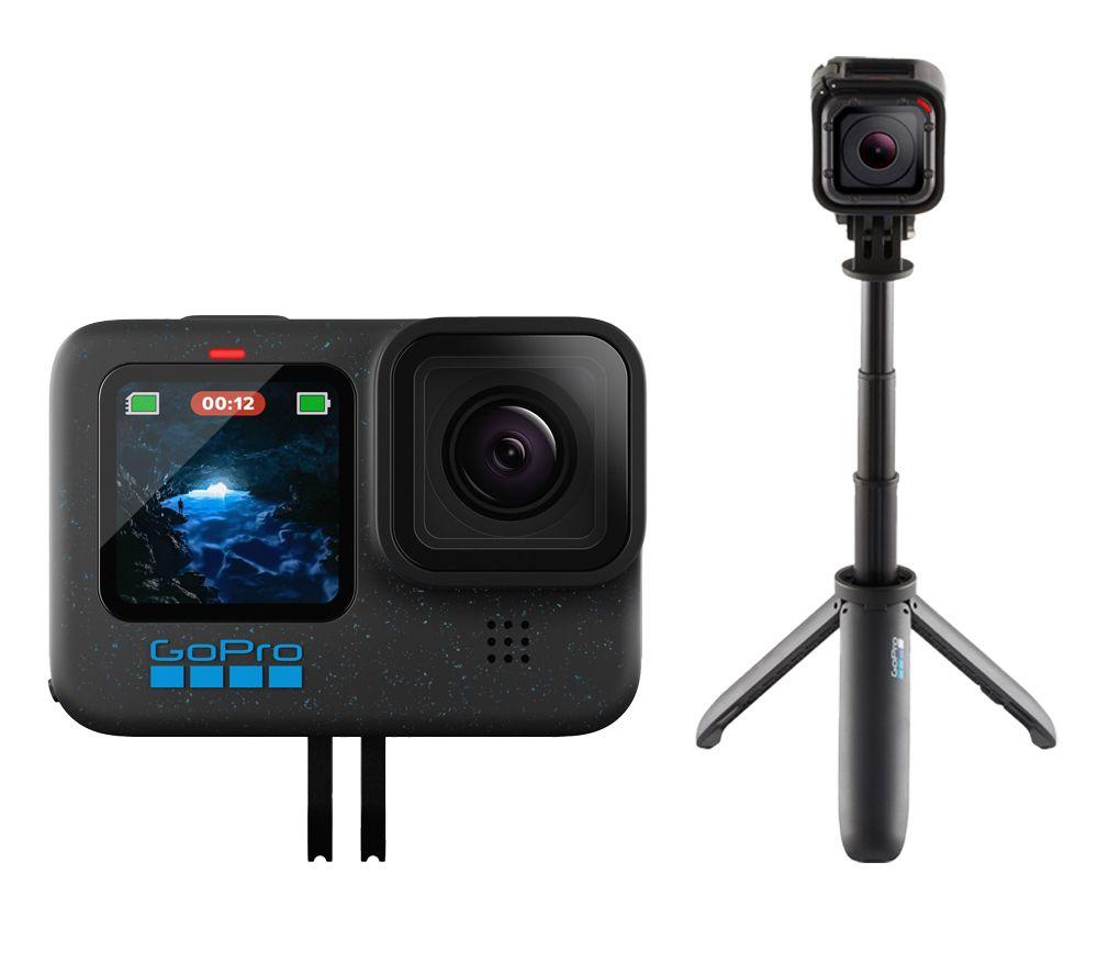 Gopro HERO12 Black 4K Ultra HD Action Camera & Shorty Mini AFTTM-001 Extension Pole & Tripod Bundle 