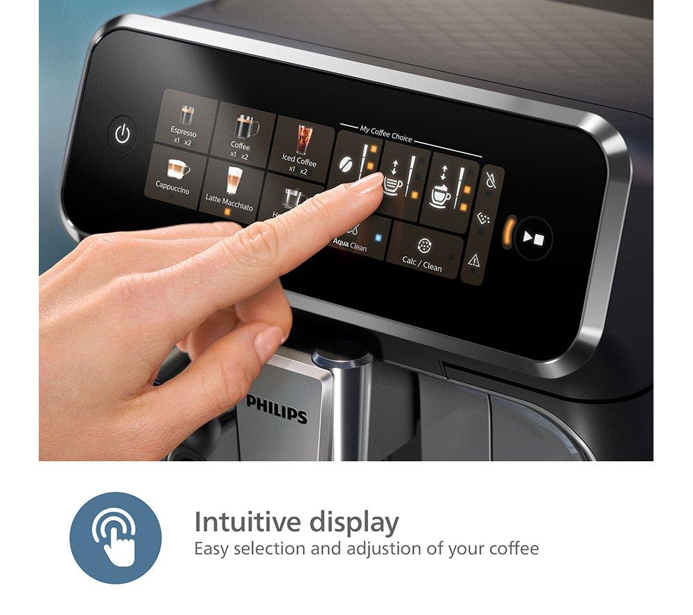 PHILIPS Series 3300 LatteGo EP3347/90 Smart Bean to Cup Coffee Machine - Chrome and Black image number 7 of 12
